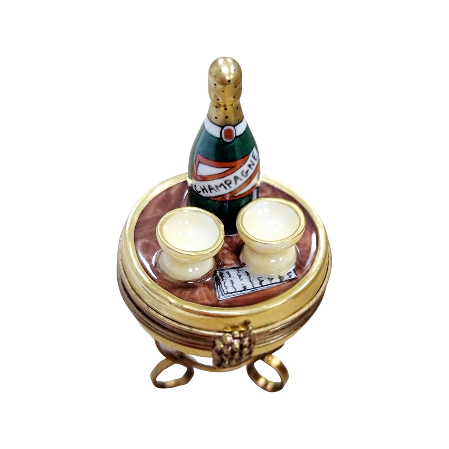 Champagne Celebration Limoges Box Porcelain Limoges wine French Trinket Box