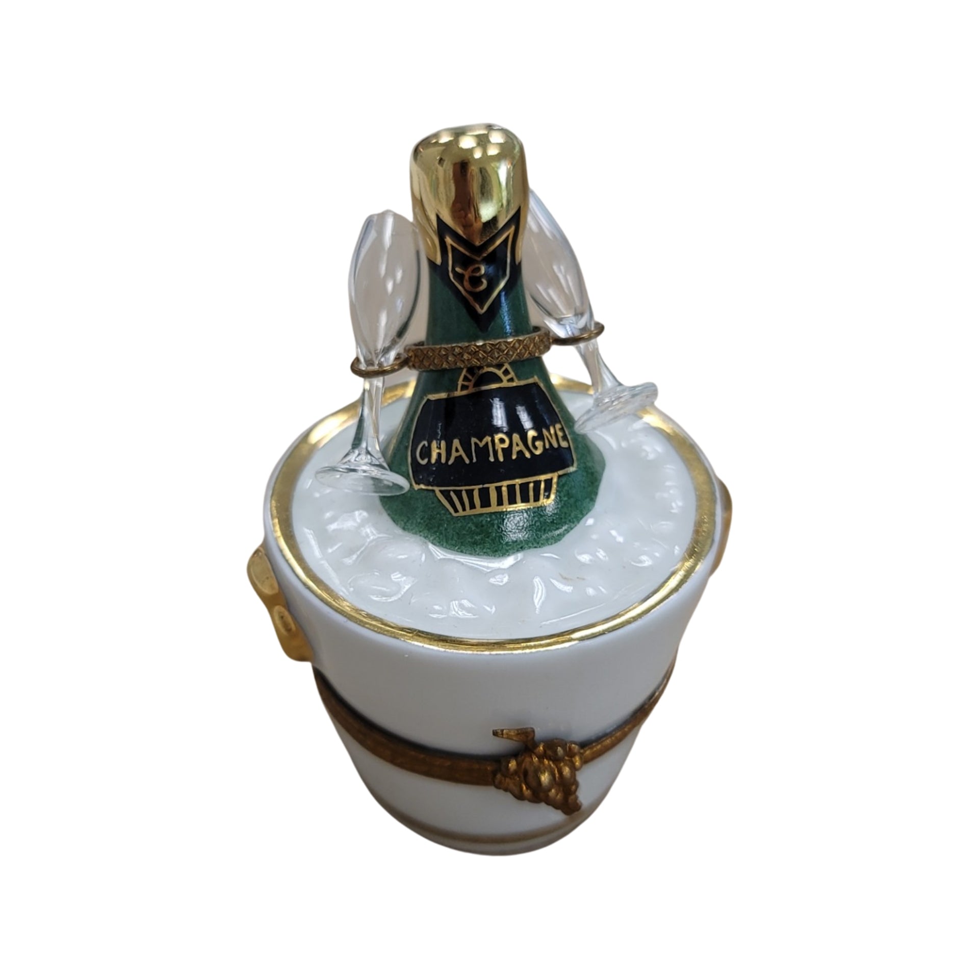 Champagne Elegance Limoges Box Porcelain Limoges WINE LIMOGES BOXES special French Trinket Box