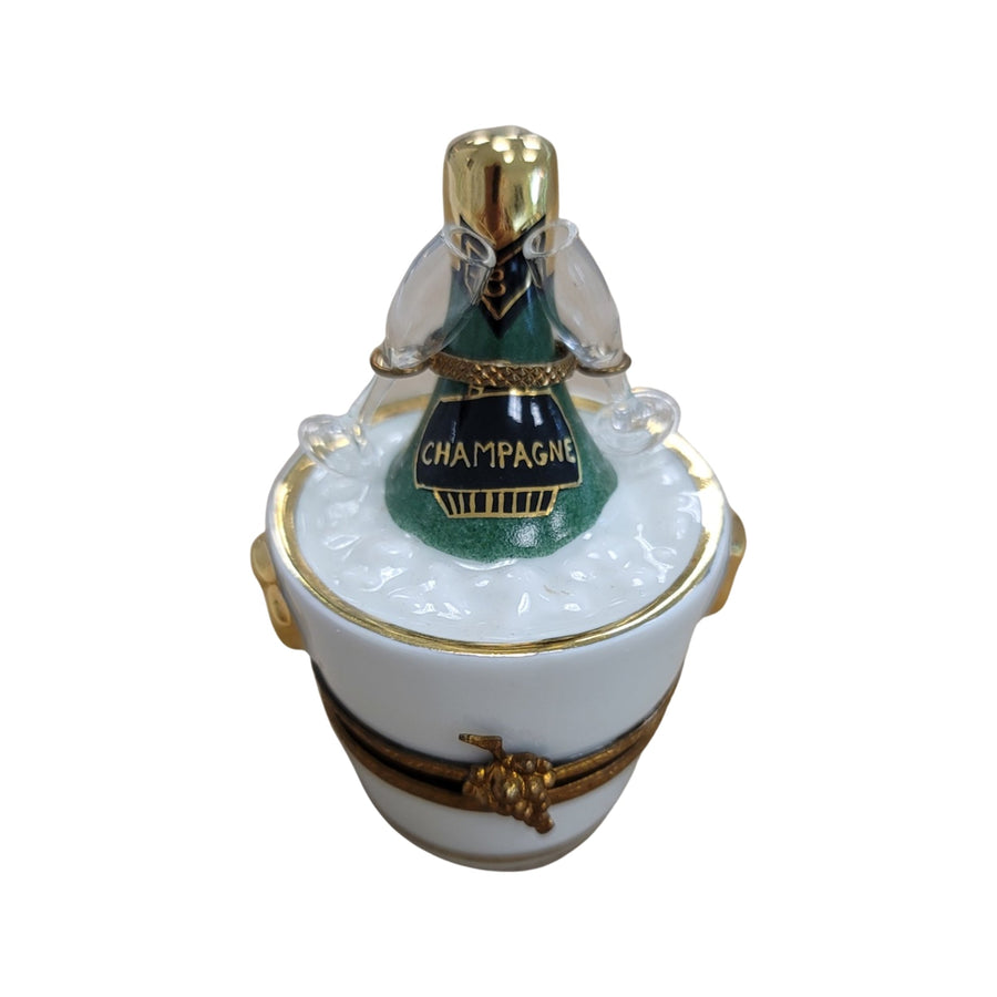 Champagne Elegance Limoges Box Porcelain Limoges WINE LIMOGES BOXES special French Trinket Box