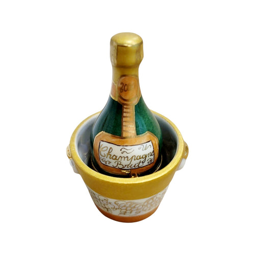 Champagne Elegance in Porcelain Porcelain Limoges WINE LIMOGES BOXES special French Trinket Box