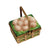 Charming Basket of Colorful Eggs Porcelain Limoges Food Basket French Trinket Box