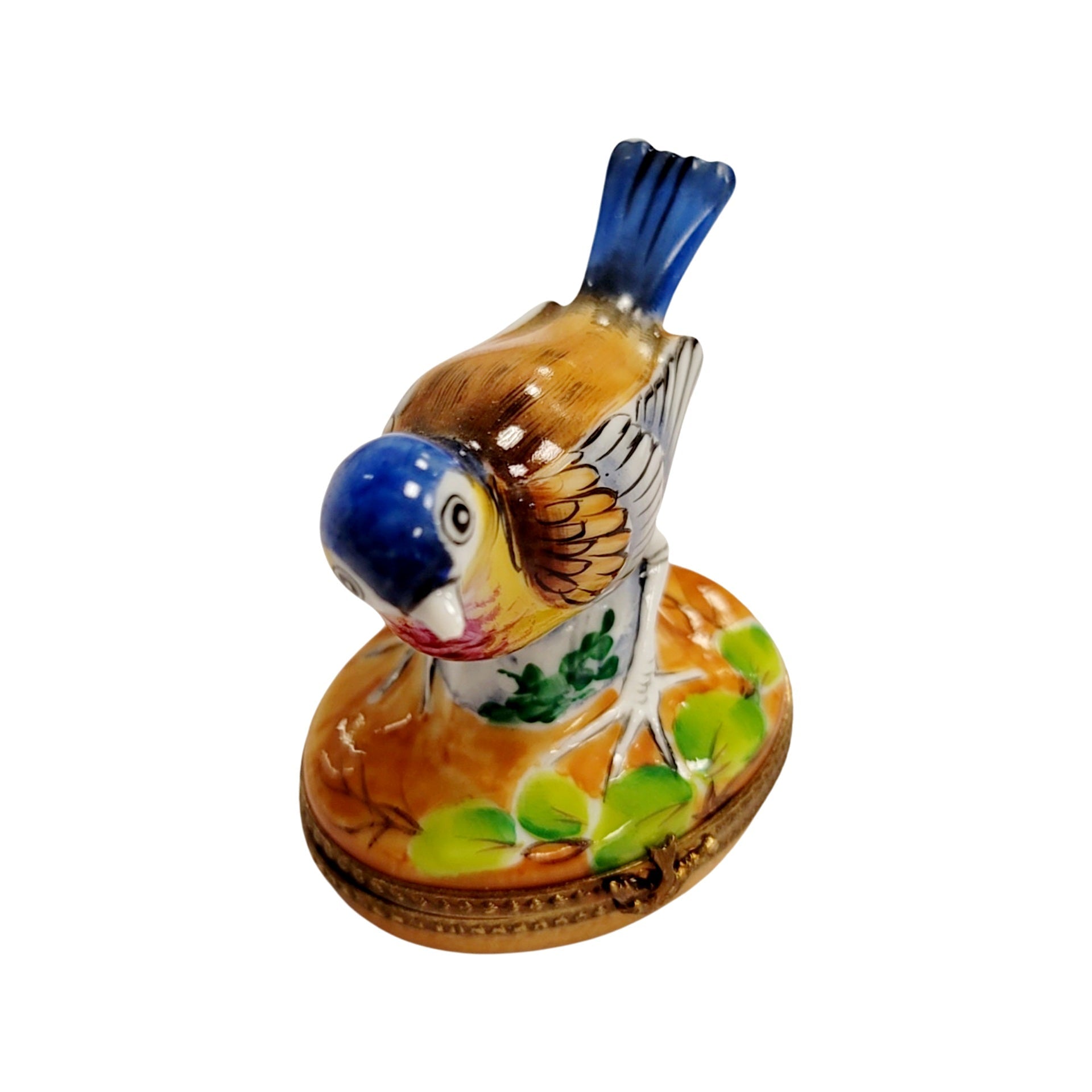 Charming Blue Bird Limoges Box Porcelain Limoges bird LIMOGES BOXES French Trinket Box