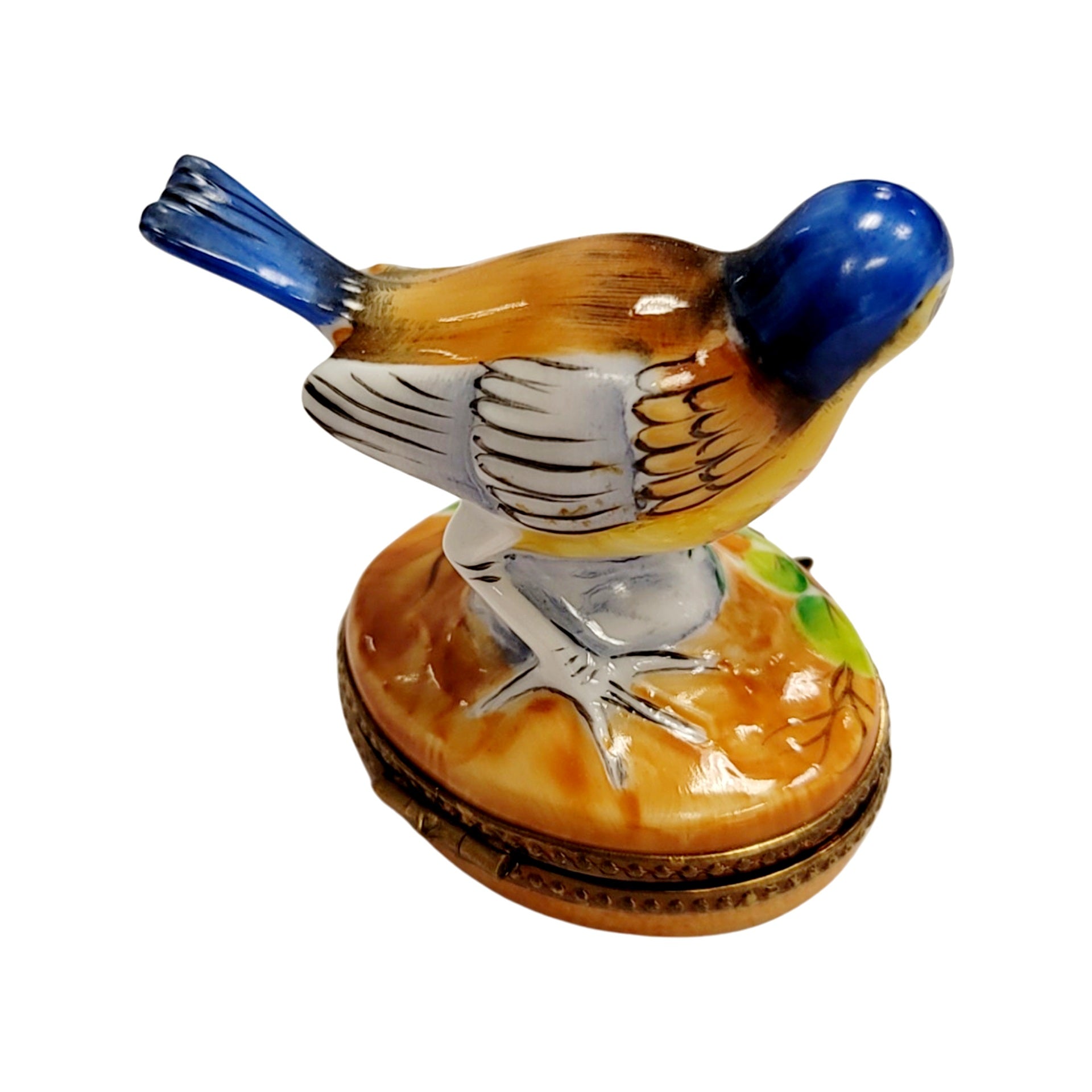 Charming Blue Bird Limoges Box Porcelain Limoges bird LIMOGES BOXES French Trinket Box