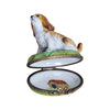 Charming Brown Dog Limoges Box Porcelain Limoges dog limoges box French Trinket Box
