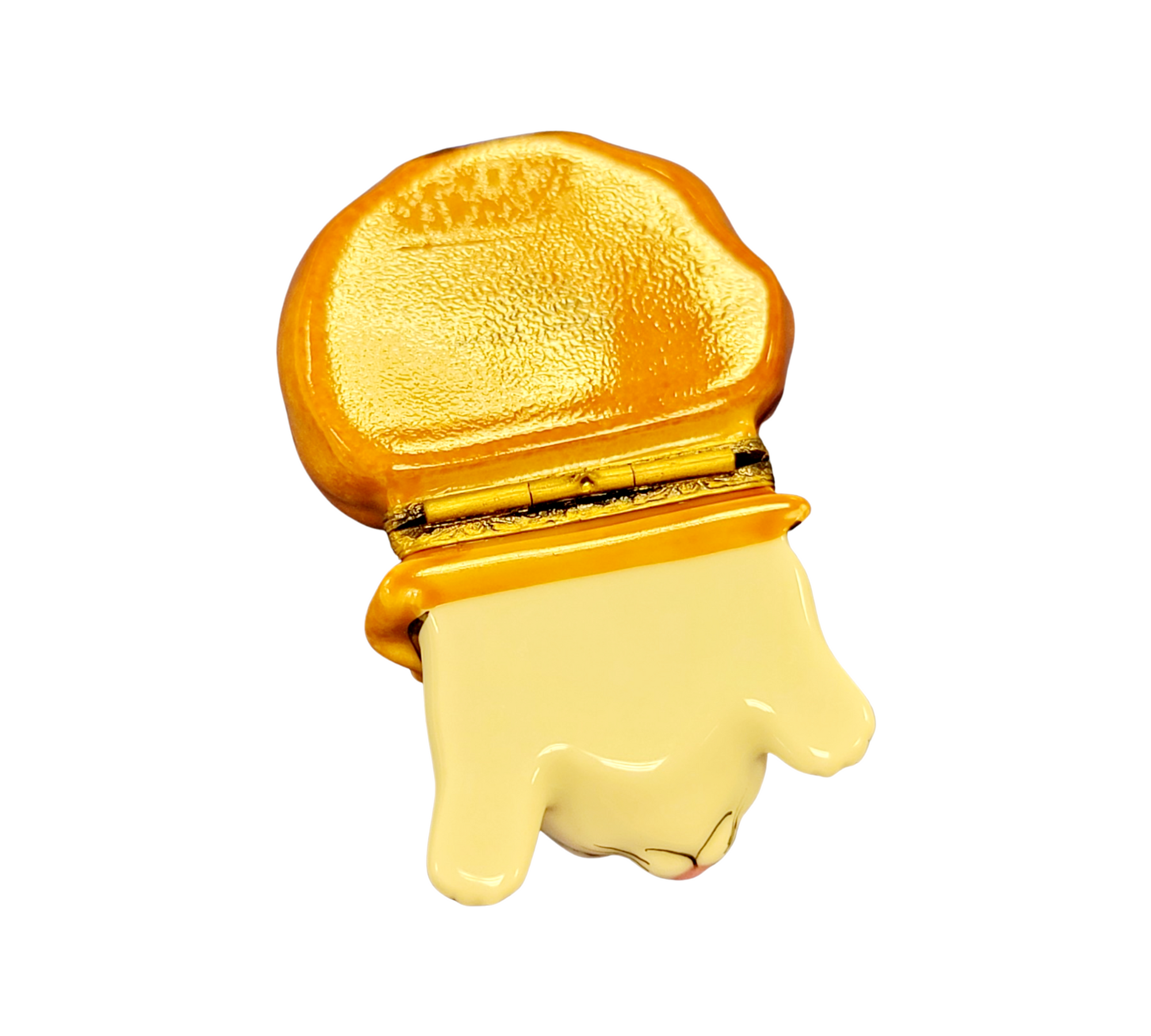 Charming Cat in Bag Figurine Porcelain Limoges Cat French Trinket Box