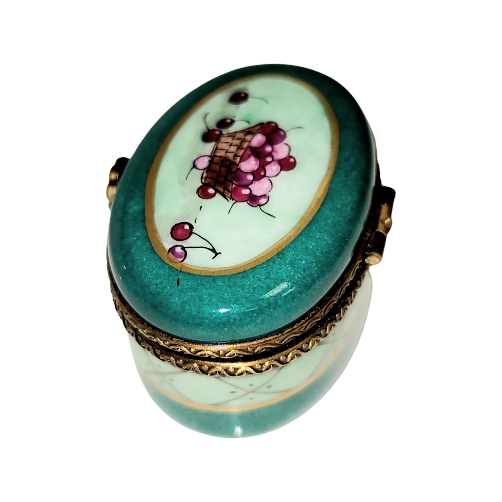 Charming Cherry Porcelain Box Porcelain Limoges LIMOGES BOXES traditional French Trinket Box