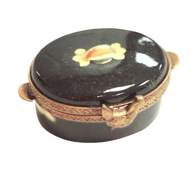 Charming Chicken Turkey Roaster Porcelain Limoges food French Trinket Box