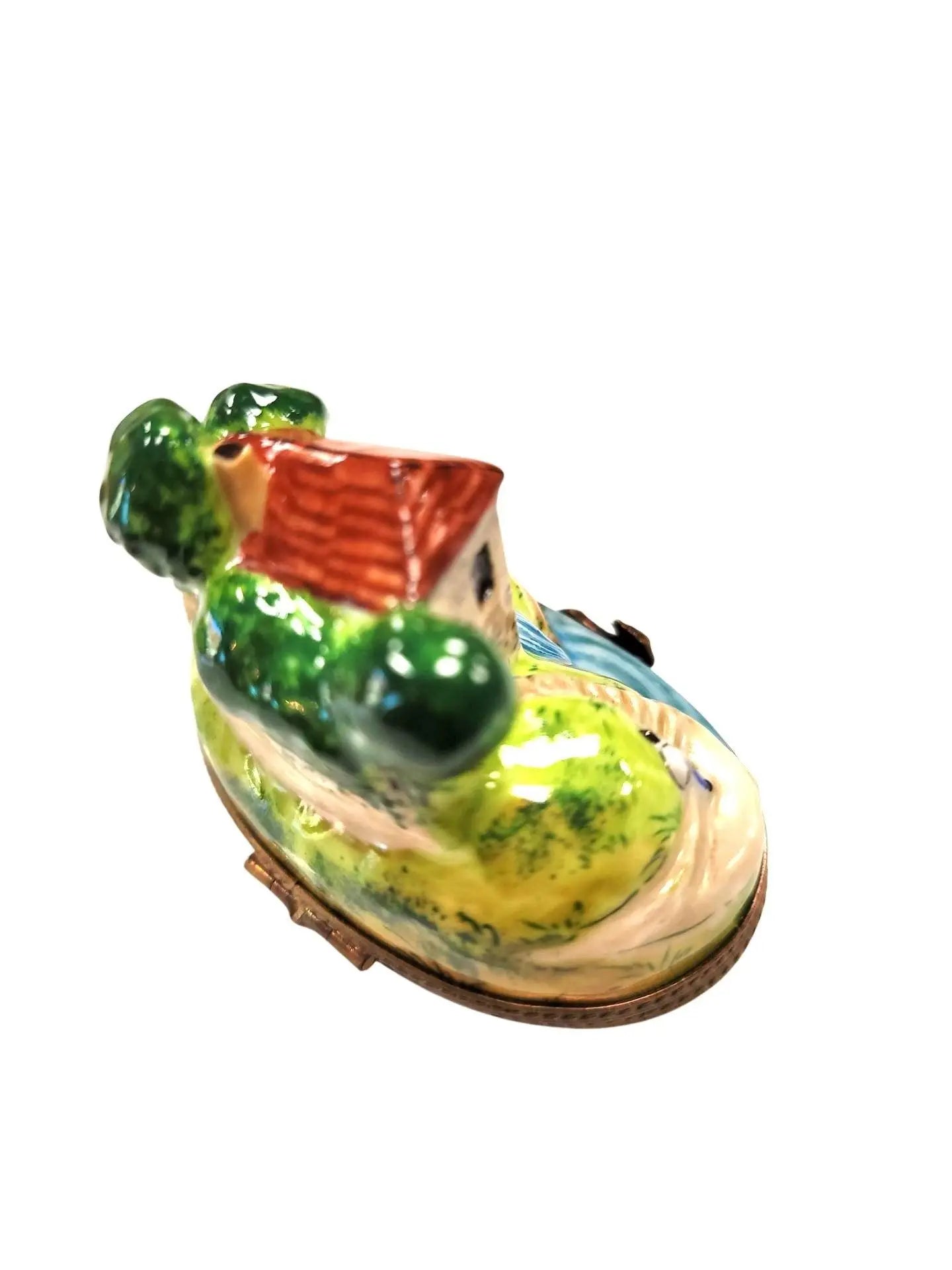 Charming Cottage River Limoges Box Porcelain Limoges home French Trinket Box