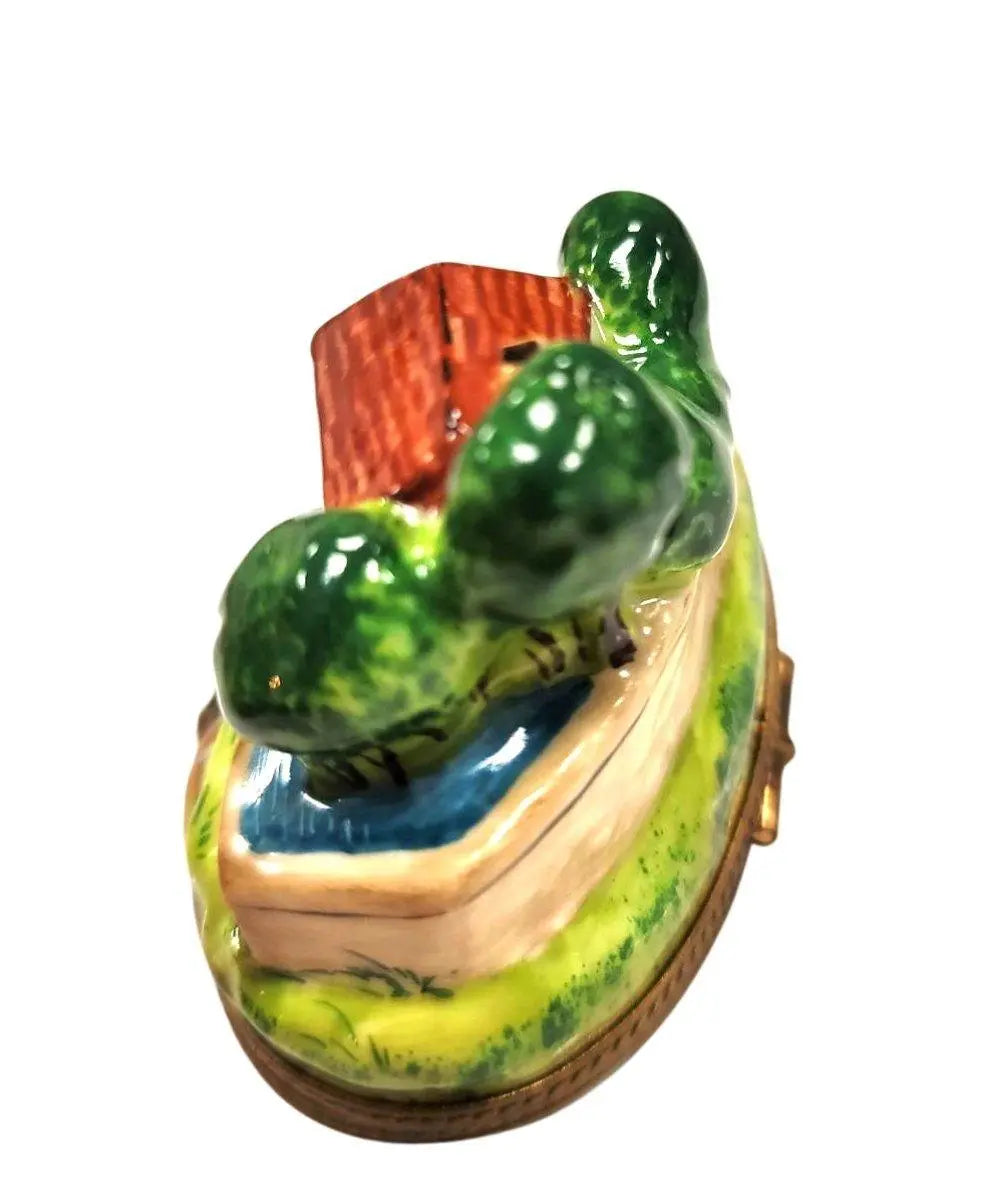 Charming Cottage River Limoges Box Porcelain Limoges home French Trinket Box