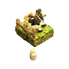 Charming Cow Farm Keepsake Box Porcelain Limoges limoges boxes farm animal French Trinket Box
