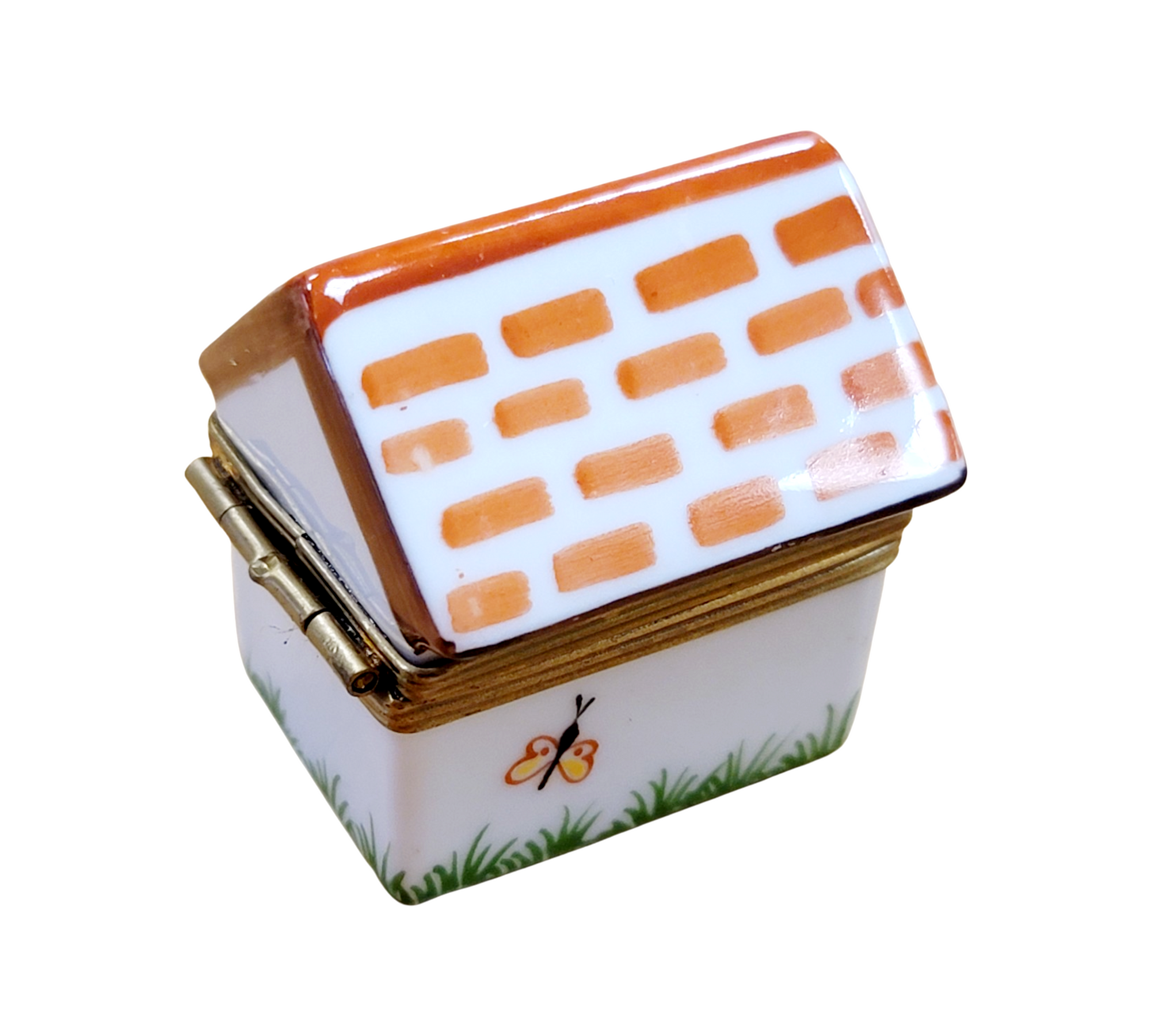 Charming Dog in Dog House Porcelain Limoges dog French Trinket Box