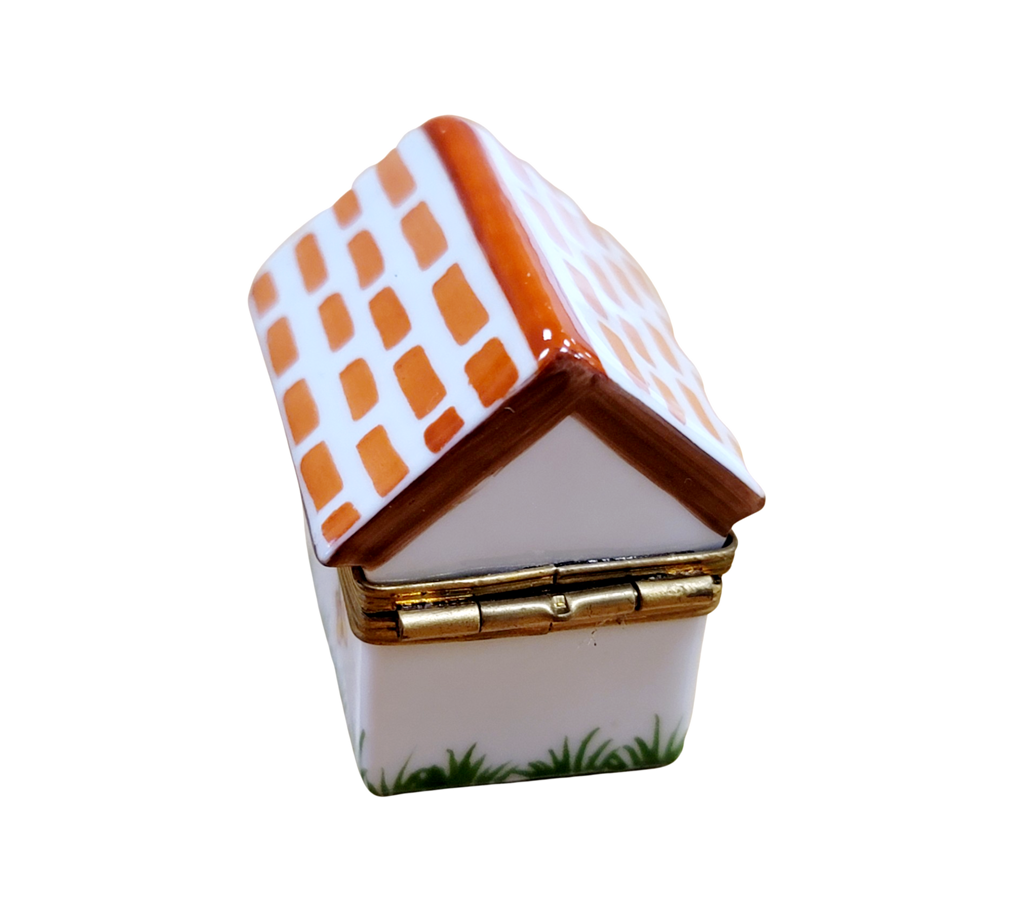 Charming Dog in Dog House Porcelain Limoges dog French Trinket Box