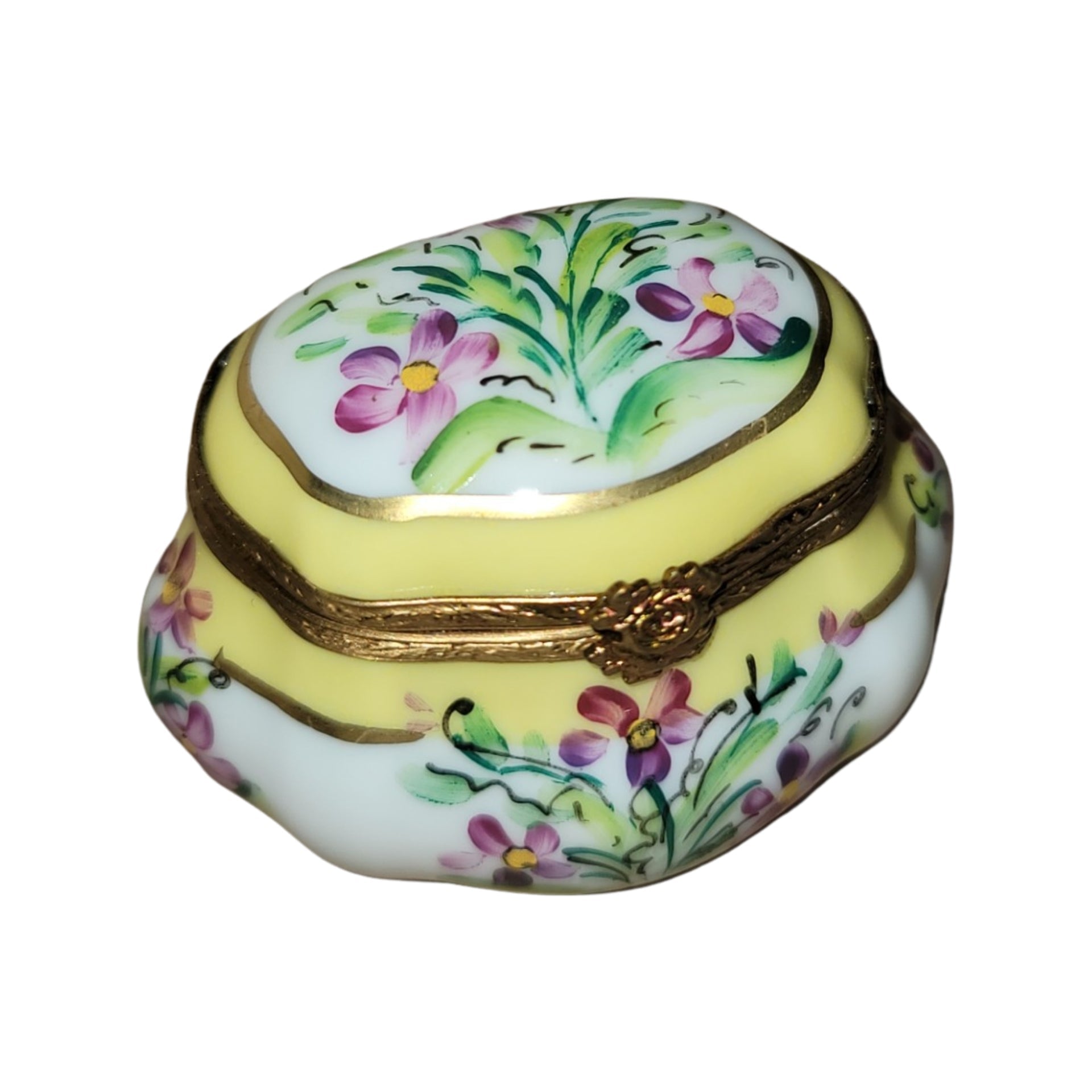 Charming Floral Limoges Box Porcelain Limoges LIMOGES BOXES traditional French Trinket Box
