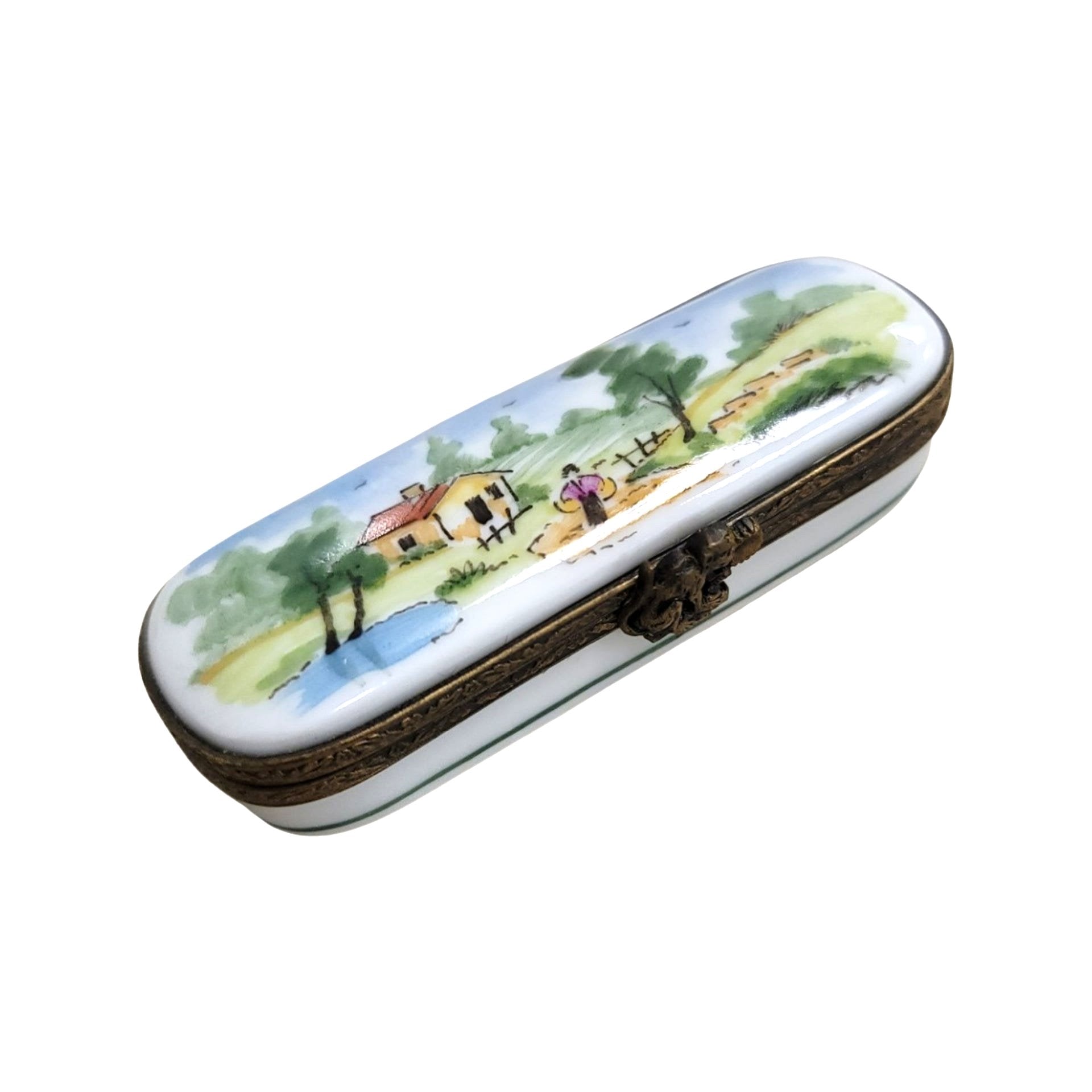 Charming House Scene Limoges Box Porcelain Limoges Traditional Home French Trinket Box