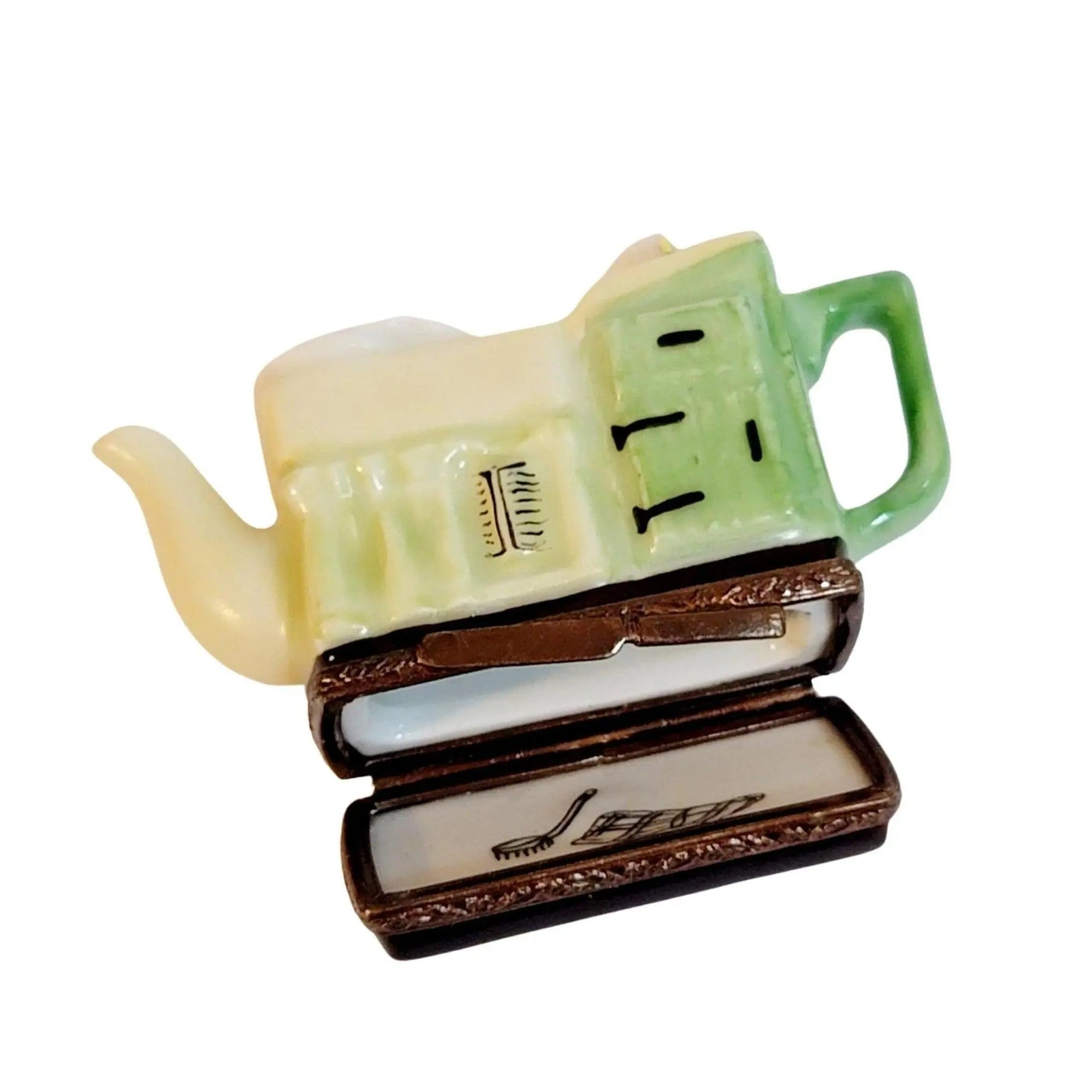 Charming Kitchen Sink Teapot Porcelain Limoges Home China French Trinket Box