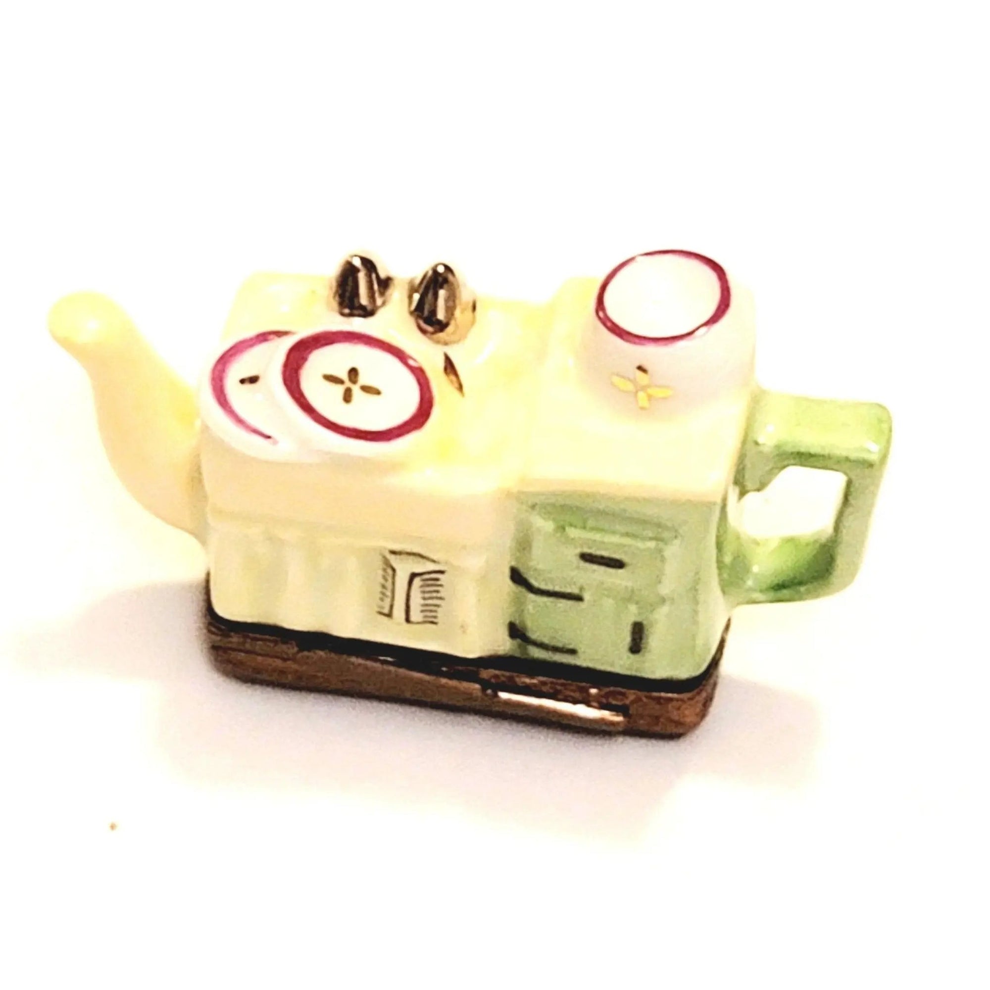 Charming Kitchen Sink Teapot Porcelain Limoges Home China French Trinket Box