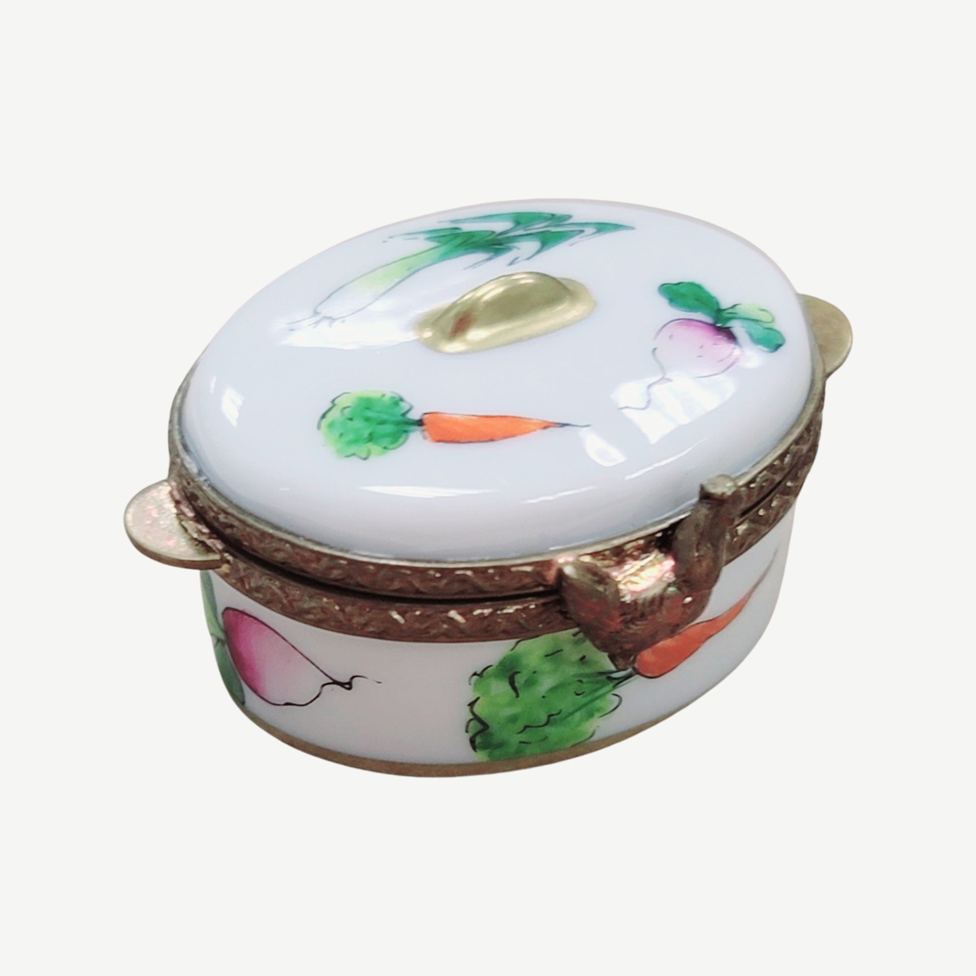 Charming Limoges Roaster Box Porcelain Limoges food French Trinket Box