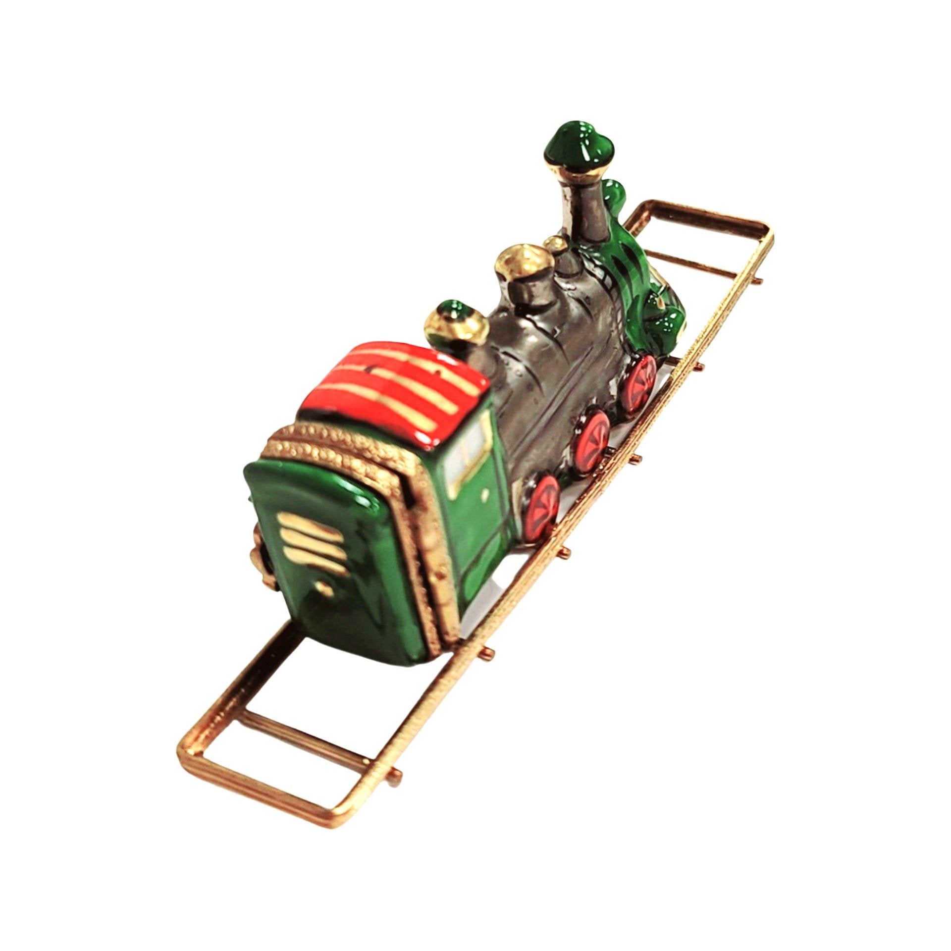 Charming Locomotive Porcelain Box Porcelain Limoges travel BABY maternity figurine LIMOGES BOXES French Trinket Box