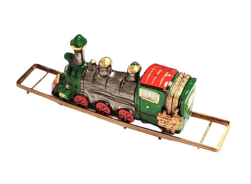 Charming Locomotive Porcelain Box Porcelain Limoges travel BABY maternity figurine LIMOGES BOXES French Trinket Box