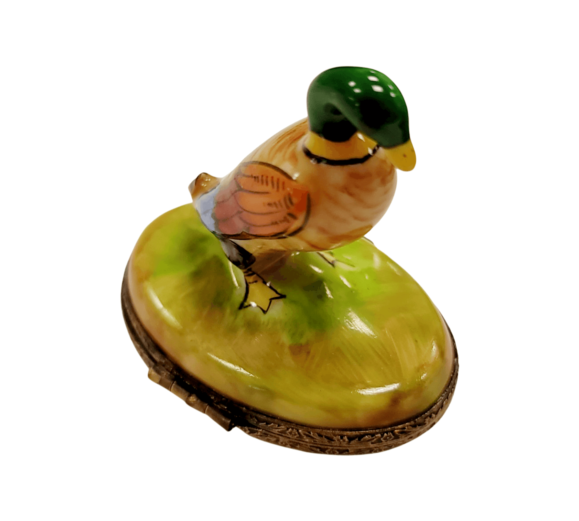 Charming Mallard Duck Figurine Porcelain Limoges bird limoges boxes French Trinket Box
