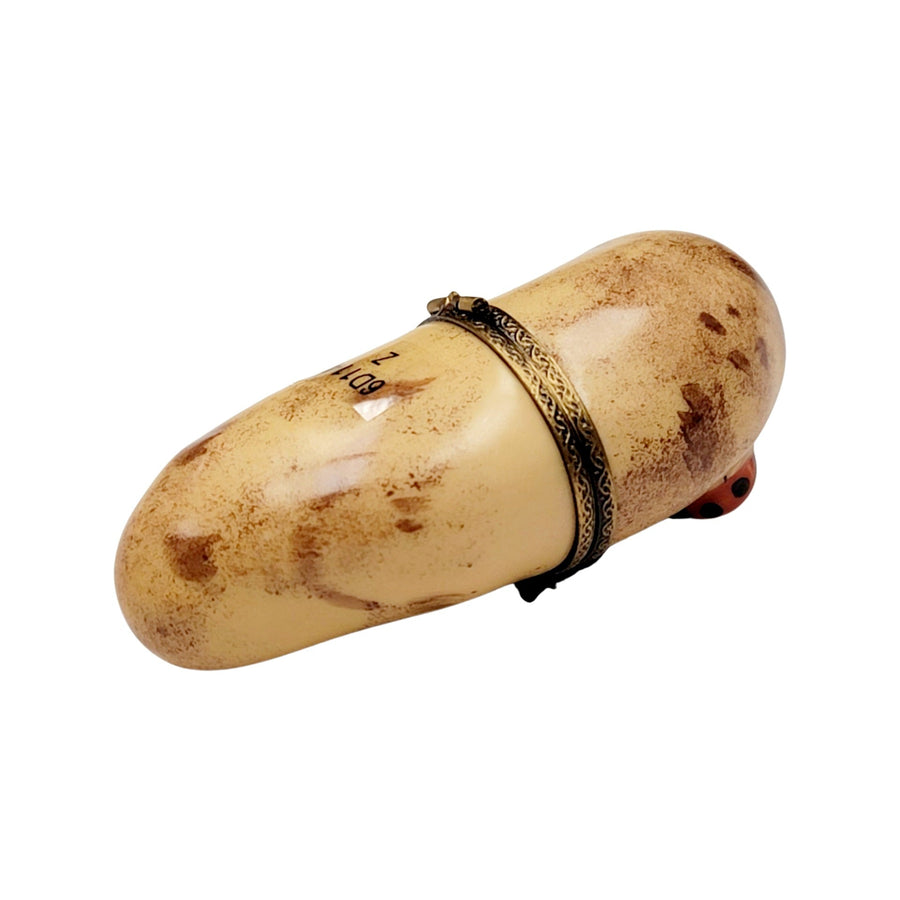 Charming Potato with Ladybug Box Porcelain Limoges fruit vegetables French Trinket Box