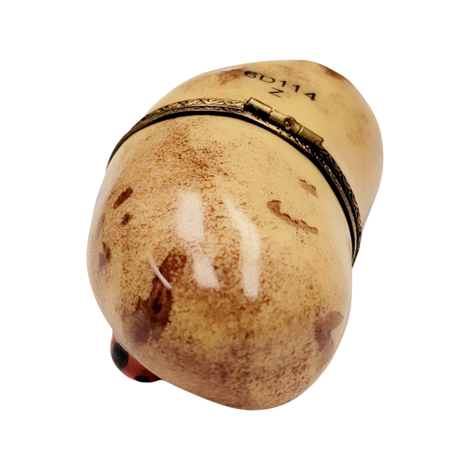 Charming Potato with Ladybug Box Porcelain Limoges fruit vegetables French Trinket Box