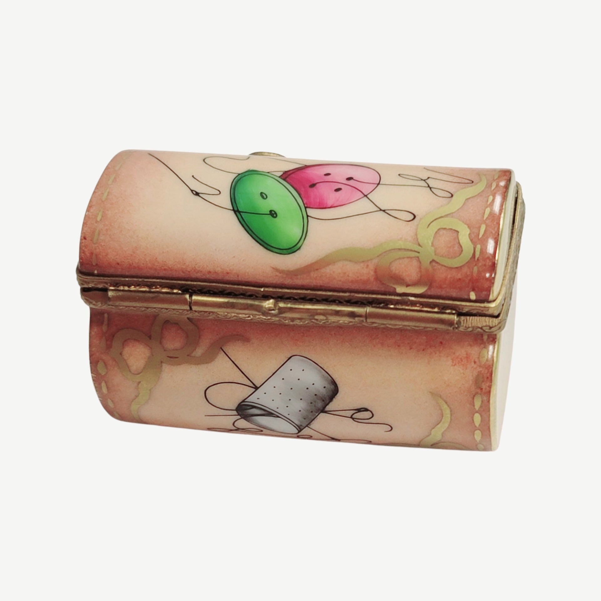 Charming Sewing Essentials Limoges Box Porcelain Limoges home French Trinket Box