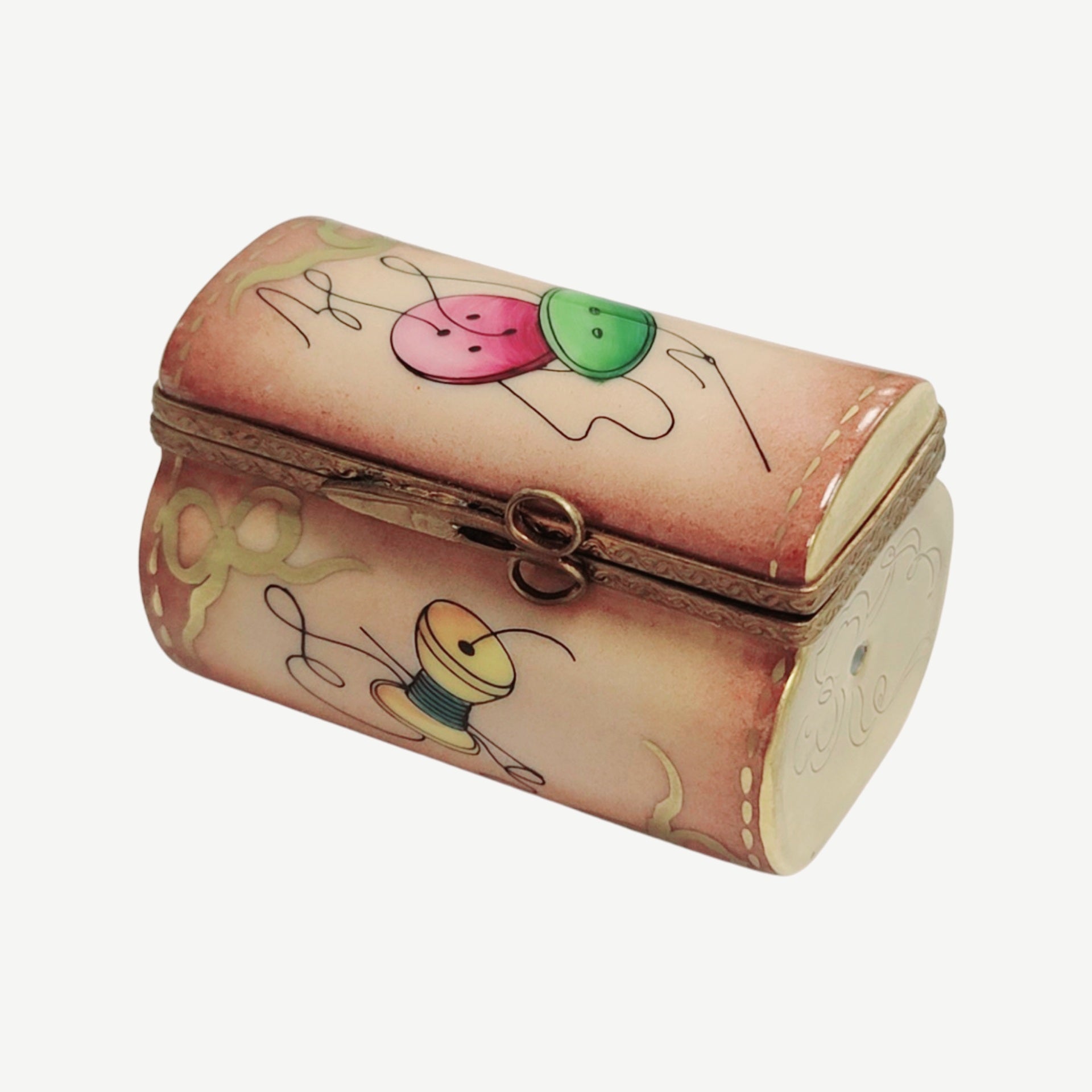 Charming Sewing Essentials Limoges Box Porcelain Limoges home French Trinket Box