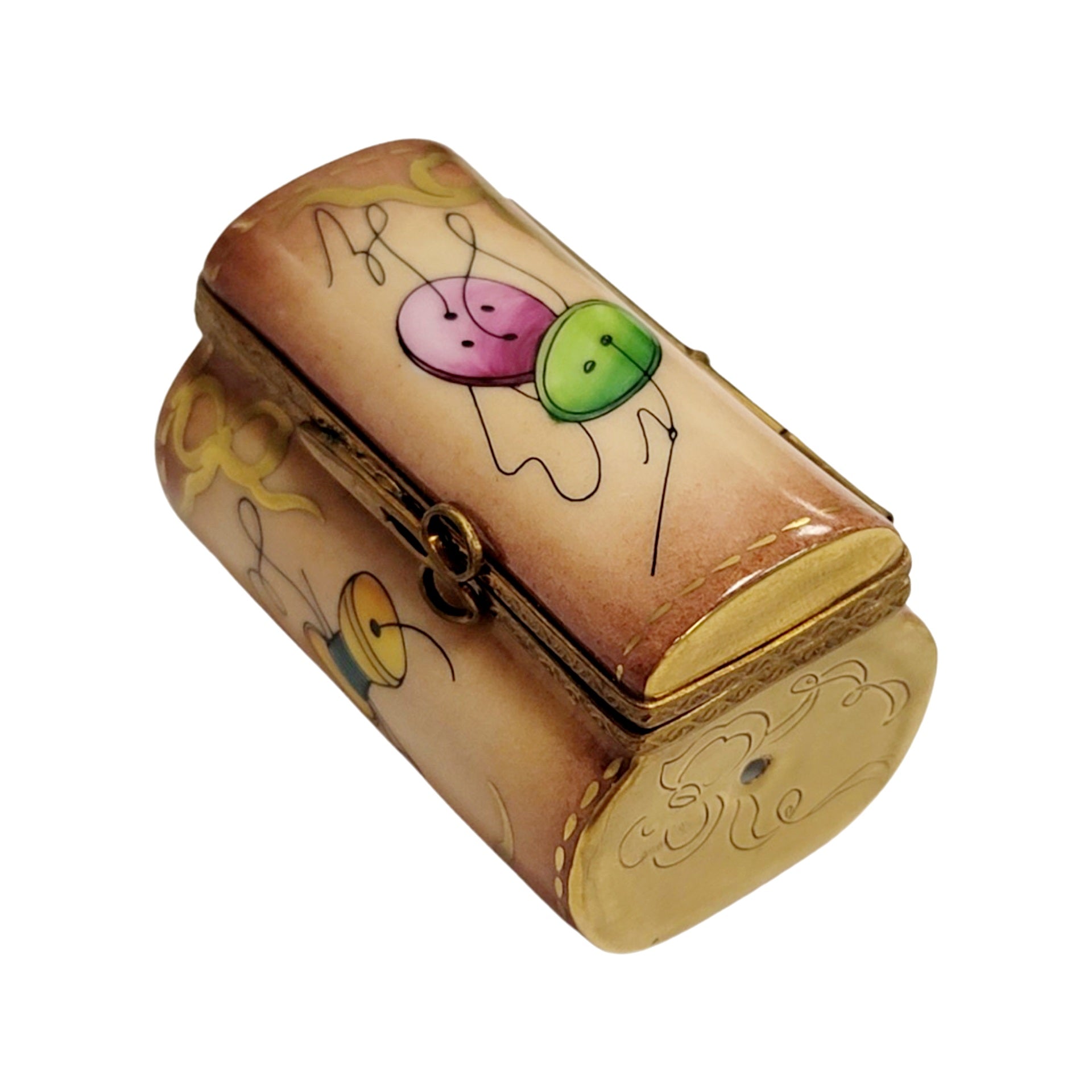 Charming Sewing Essentials Limoges Box Porcelain Limoges home French Trinket Box