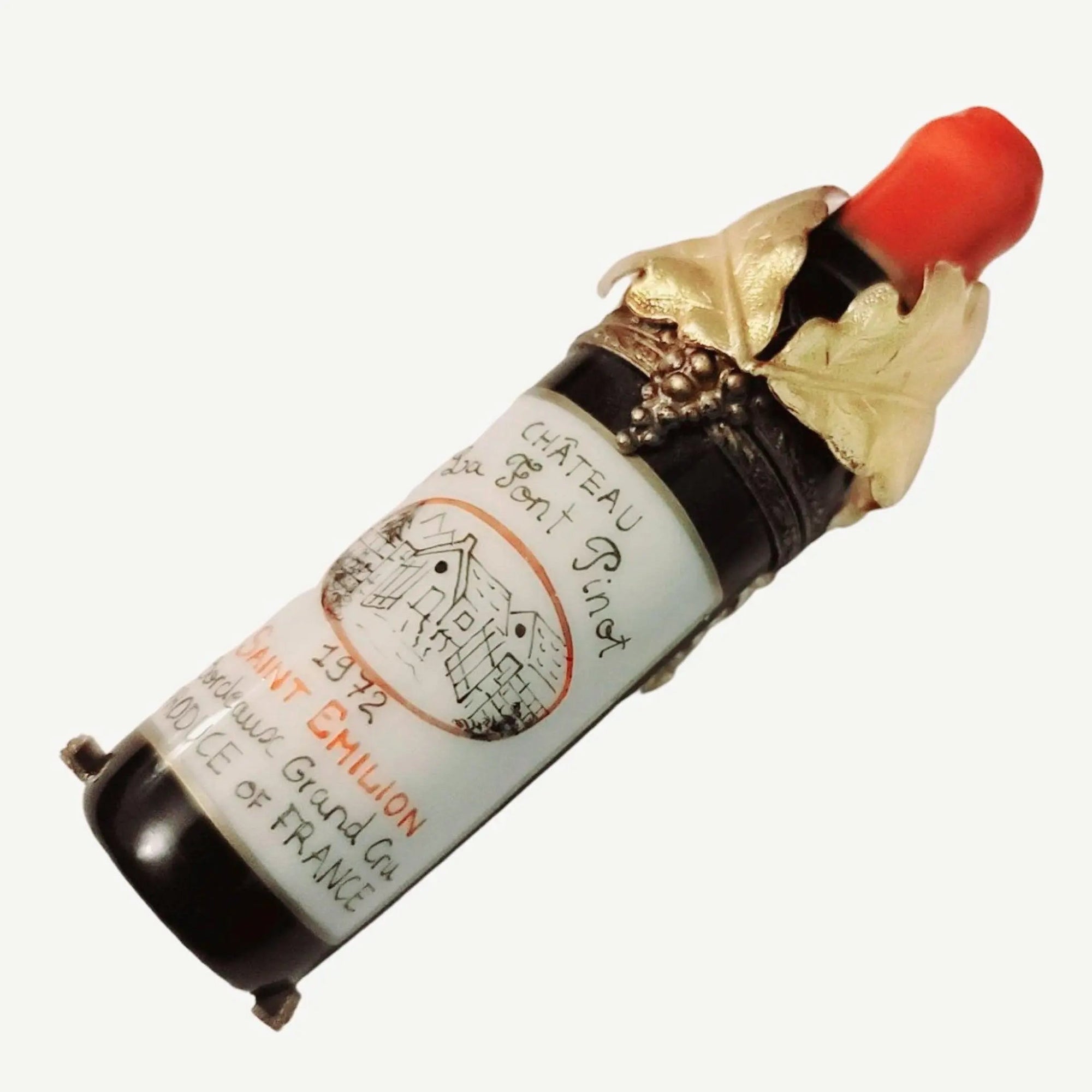 Chateau St Emilion Limoges Box Porcelain Limoges Wine Spirits French Trinket Box