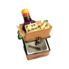 Cheese and Wine Treasure Box Porcelain Limoges food wine special French Trinket Box