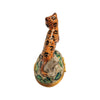 Cheetah on Log Wild Limoges Box Porcelain Figurine-cat wild-CH7N262
