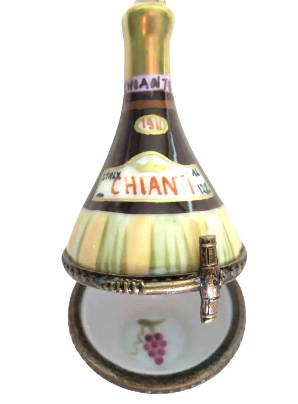 Chianti Wine Italy Porcelain Limoges Wine Spirits French Trinket Box