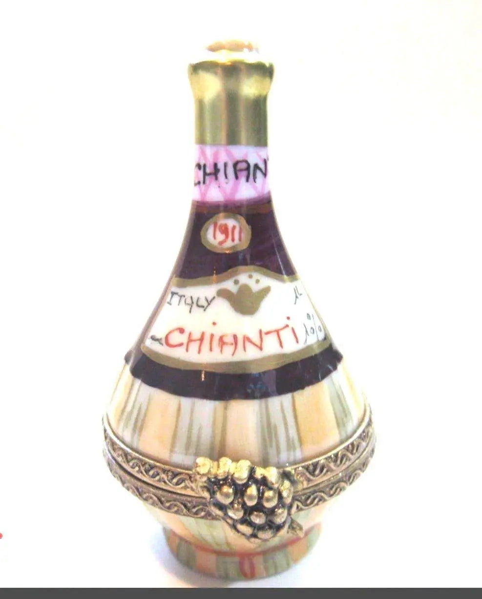 Chianti Wine Italy Porcelain Limoges Wine Spirits French Trinket Box