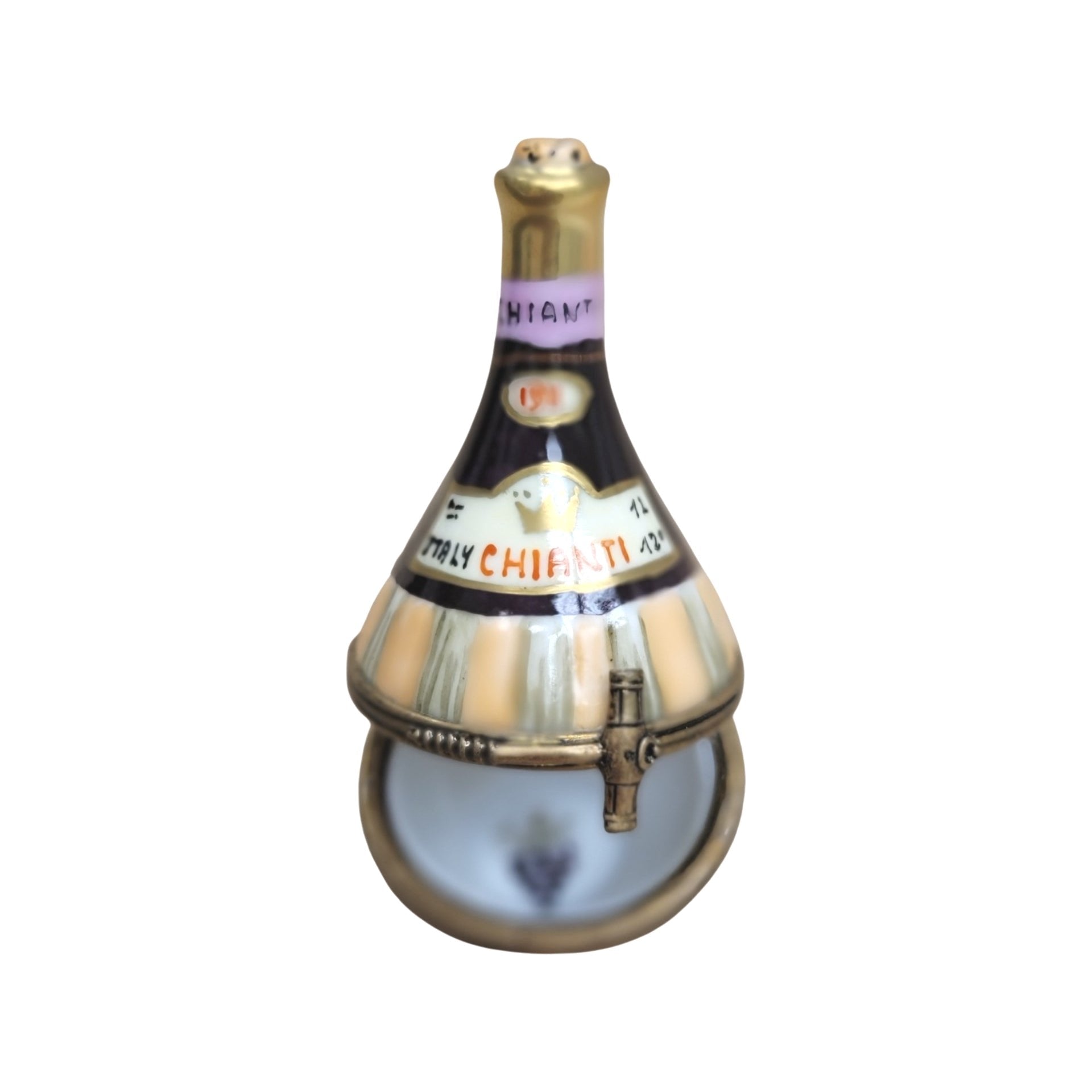 Chianti Wine Porcelain Box Porcelain Limoges Wine Spirits French Trinket Box