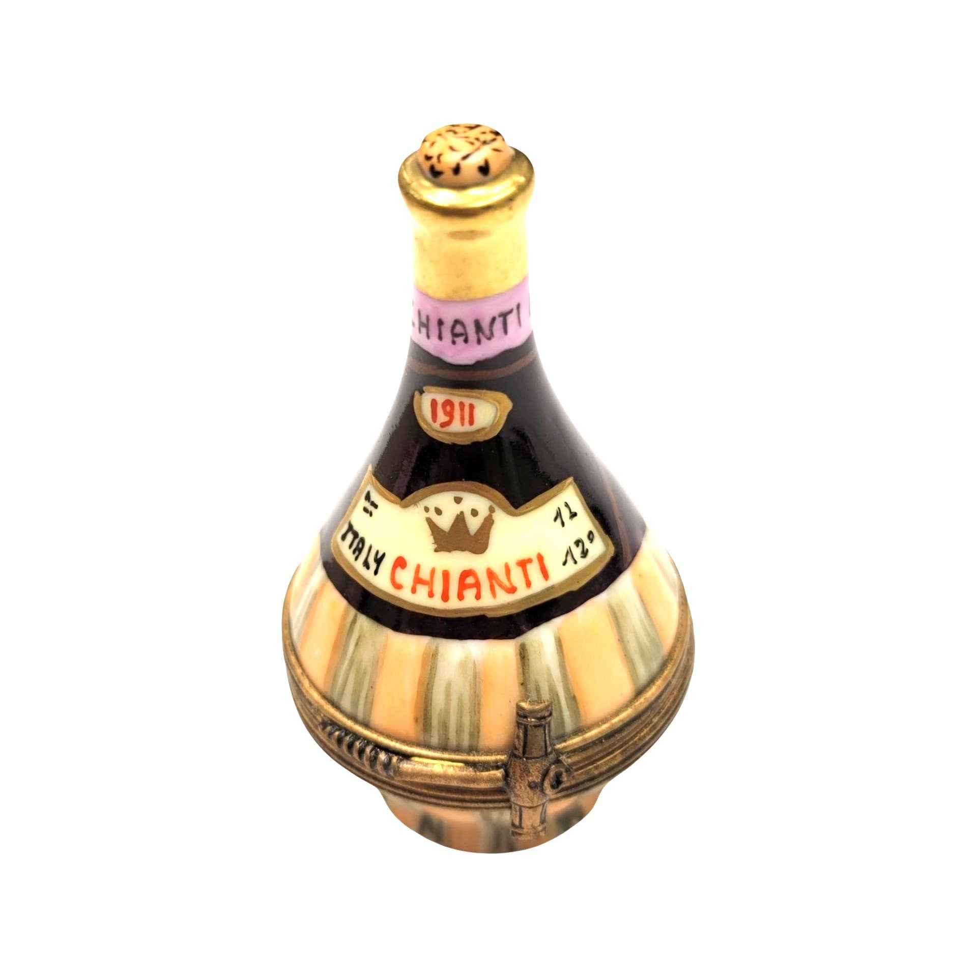 Chianti Wine Porcelain Box Porcelain Limoges Wine Spirits French Trinket Box