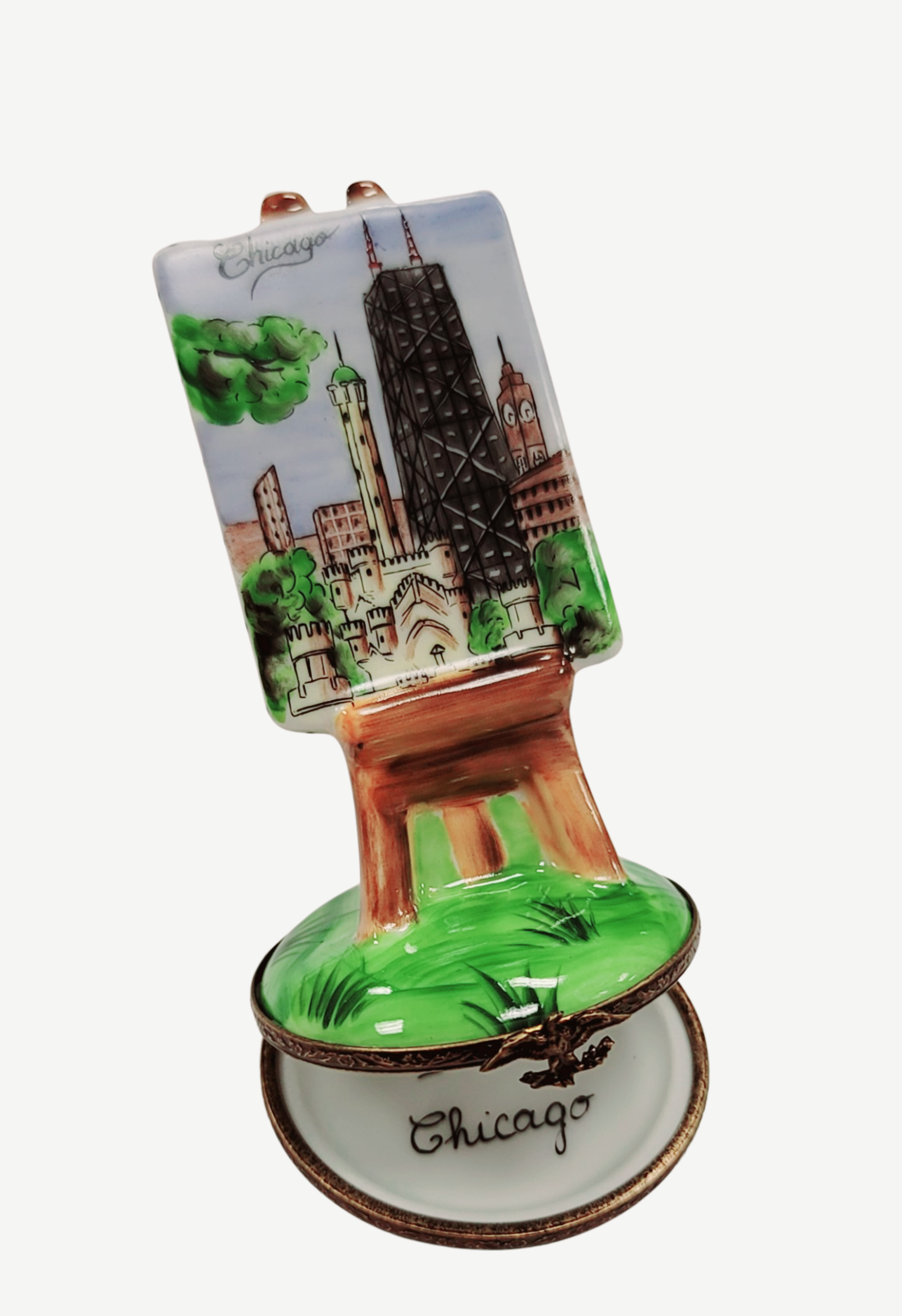 Chicago Artistic Elegance Limoges Box Porcelain Limoges Fine Art French Trinket Box