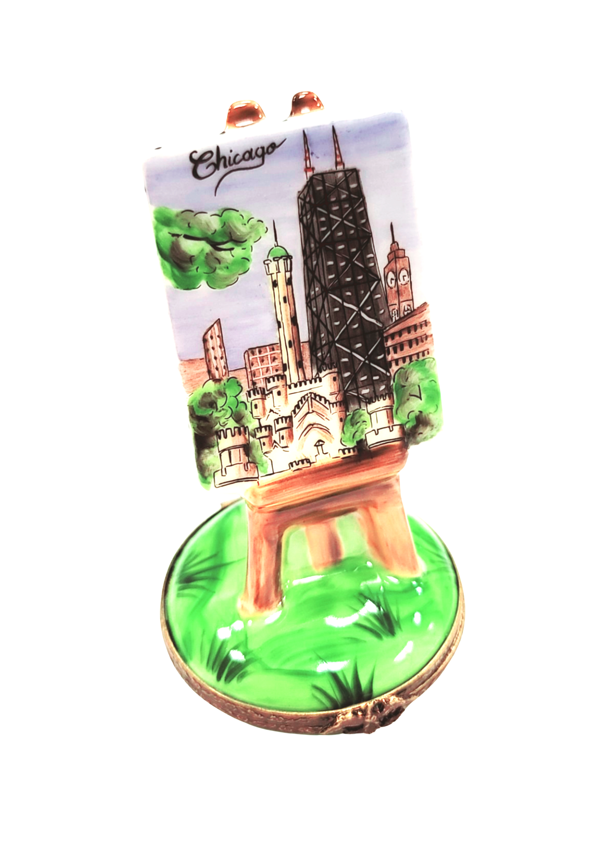 Chicago Artistic Elegance Limoges Box Porcelain Limoges Fine Art French Trinket Box