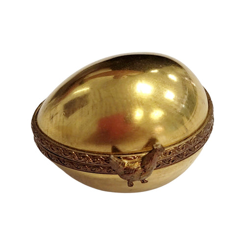 Chick Hatching in Golden Egg Limoges Box Porcelain Figurine-farm birds LIMOGES BOXES-CH2P342