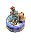Children's Christmas Morning Joy Porcelain Limoges xmas baby French Trinket Box