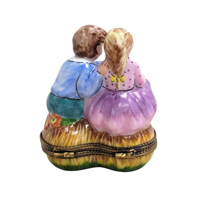 Children's Heartfelt Love Limoges Box Porcelain Limoges Baby heart love French Trinket Box