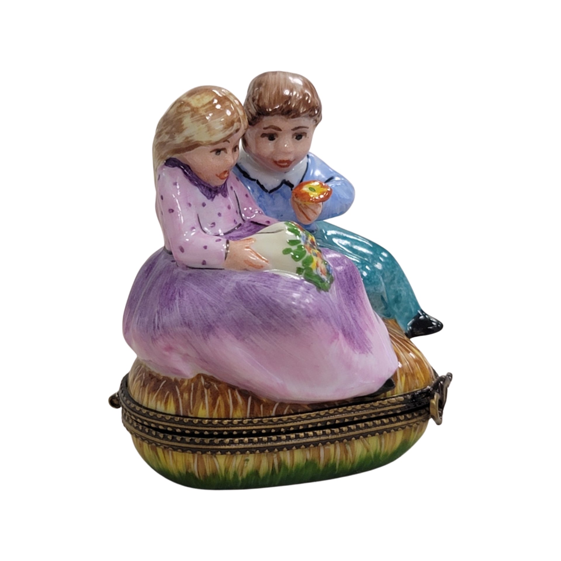 Children's Heartfelt Love Limoges Box Porcelain Limoges Baby heart love French Trinket Box