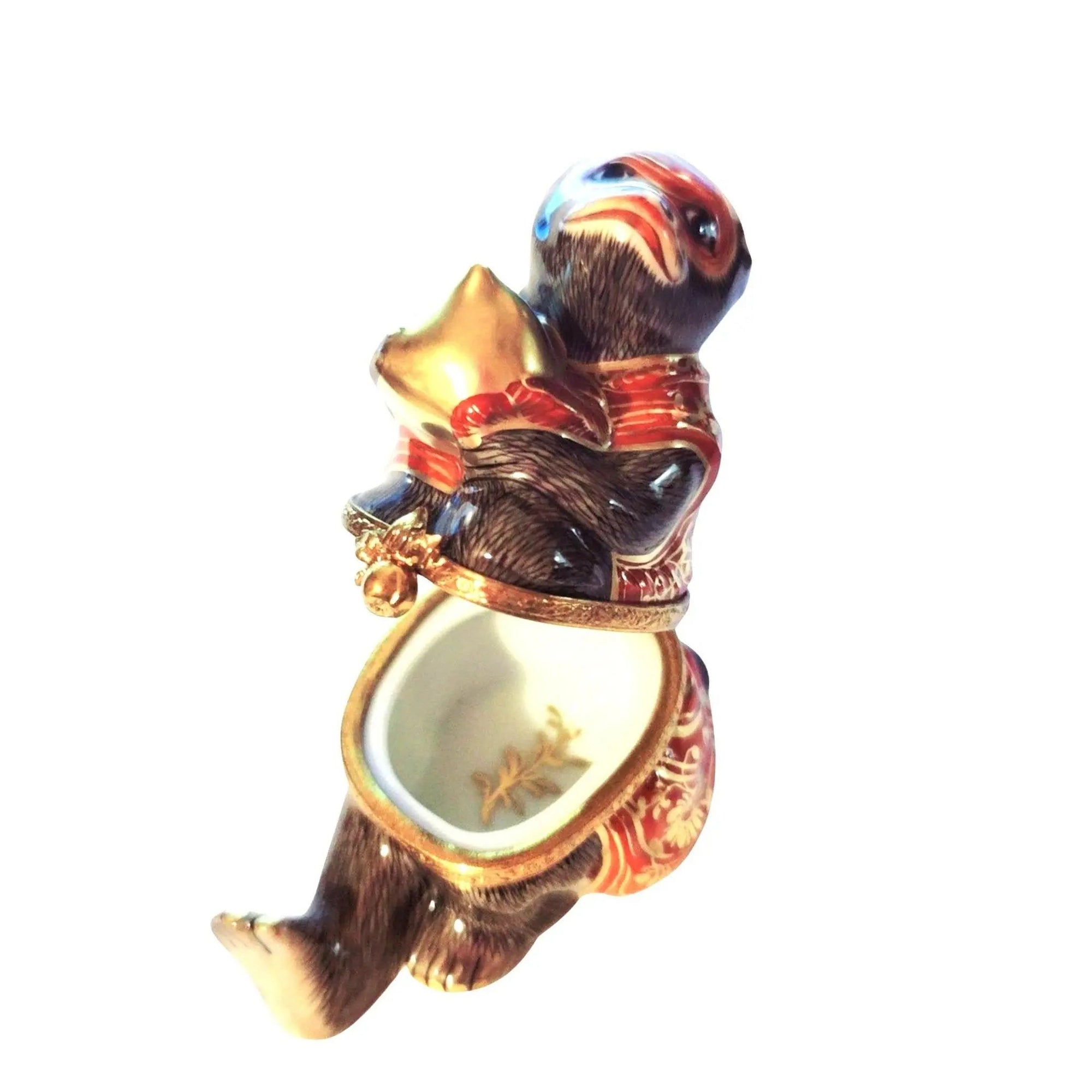 Chinese Imperial Monkey Limoges Box Porcelain Limoges Wild Animals World Travel French Trinket Box