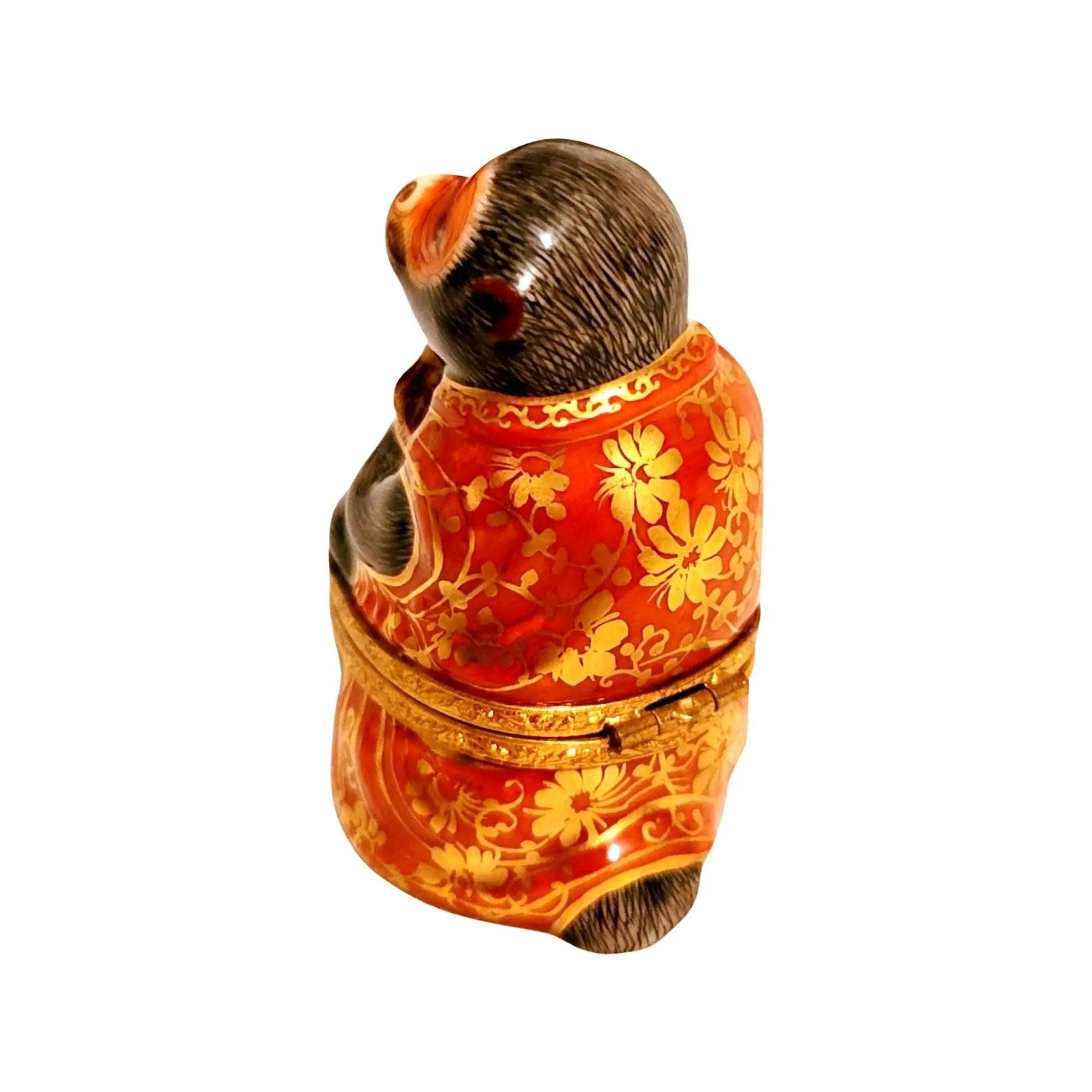 Chinese Imperial Monkey Limoges Box Porcelain Limoges Wild Animals World Travel French Trinket Box