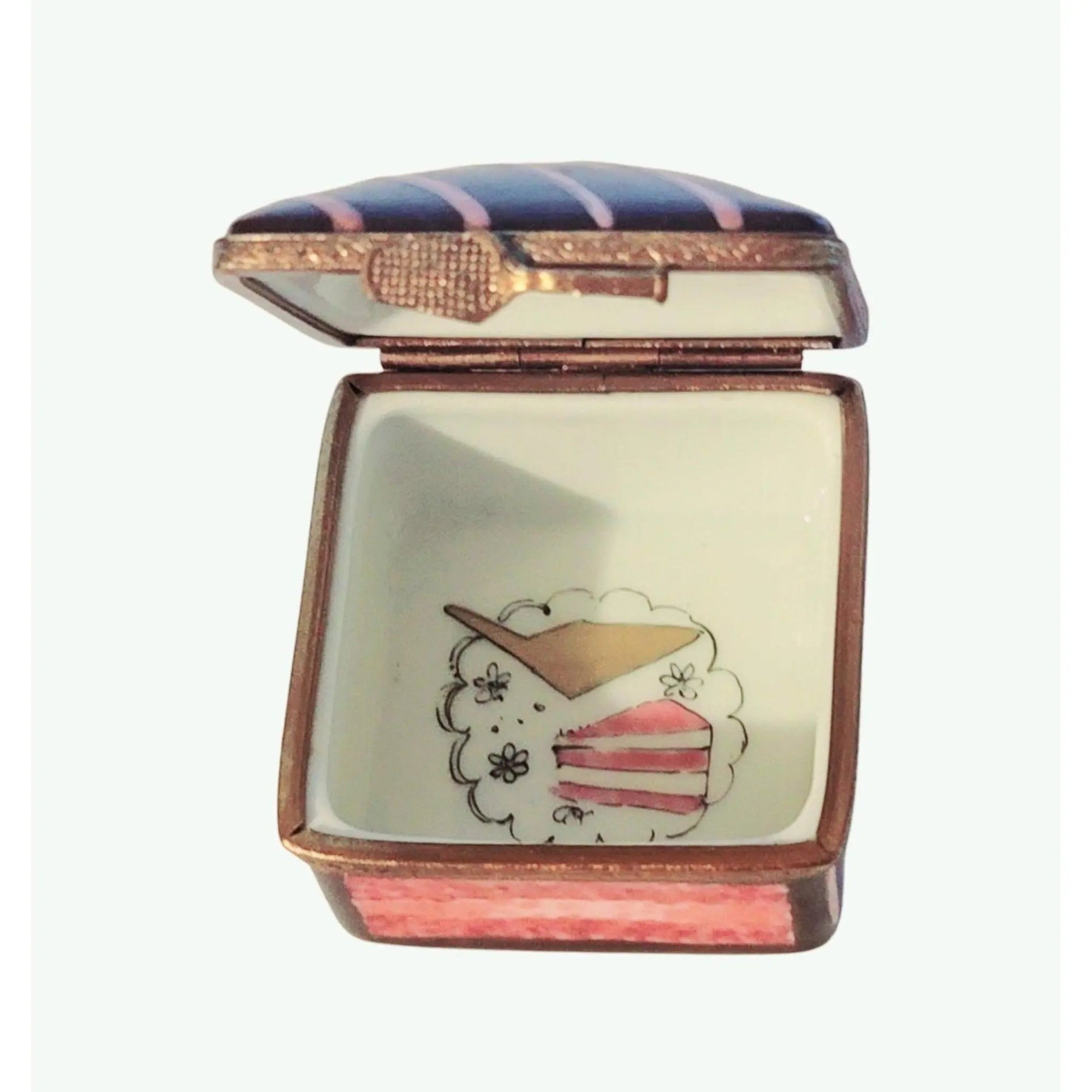 Chocolate Icing Cake Box Porcelain Limoges Food French Trinket Box