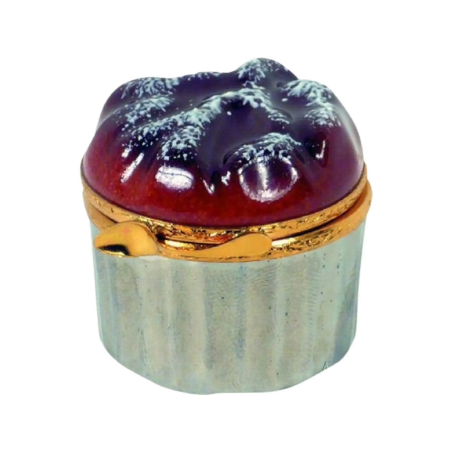 Chocolate Souffle Dessert Porcelain Limoges Dessert French Trinket Box