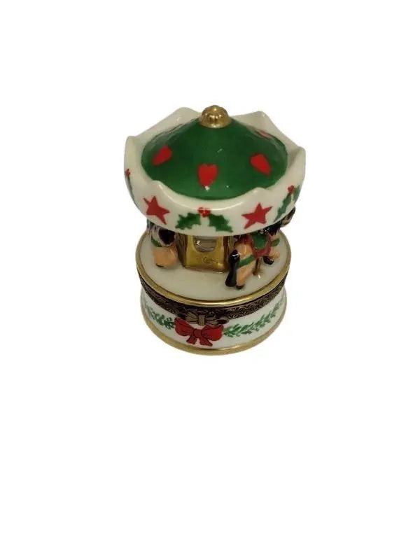 Christmas Carousel Limoges Box Porcelain Limoges Carnival xmas French Trinket Box