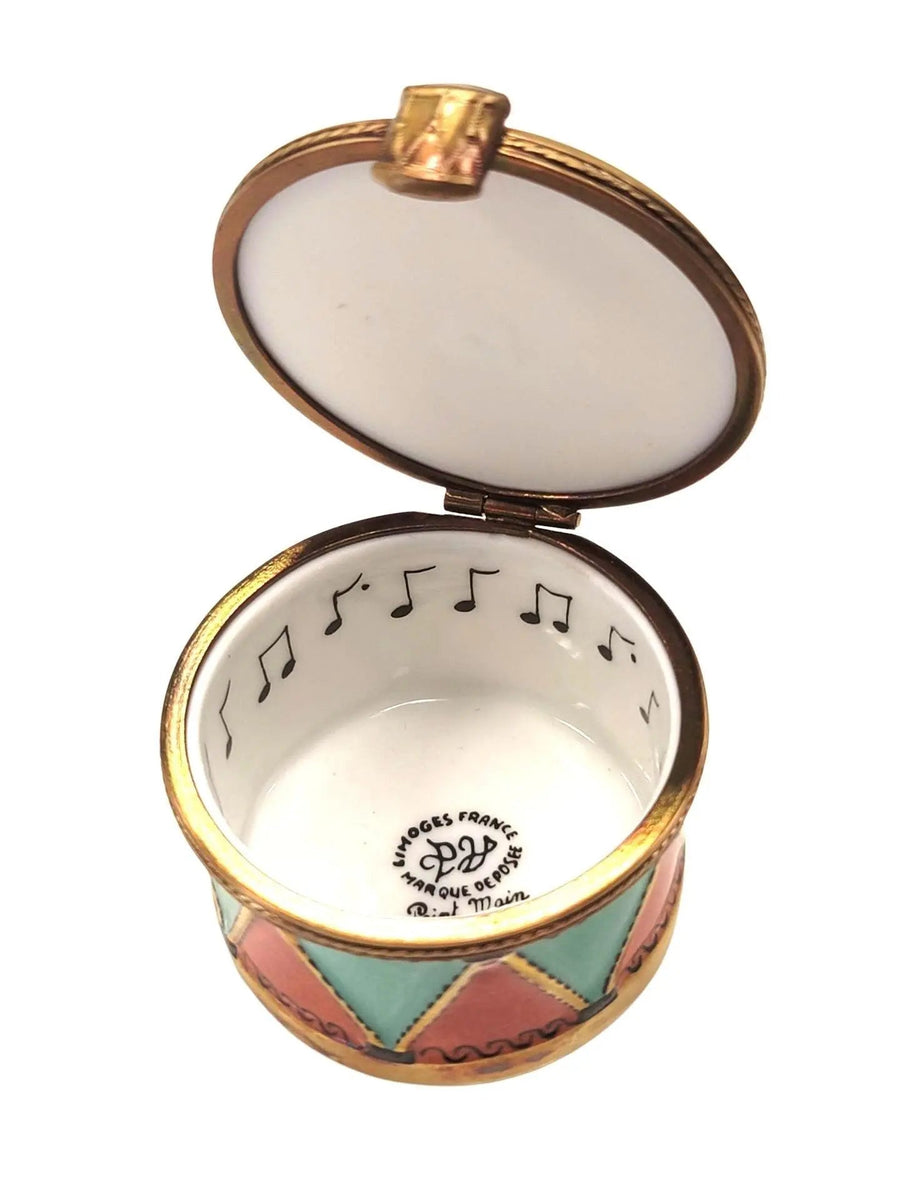 Christmas Drum Limoges Box Collectible Porcelain Limoges xmas French Trinket Box
