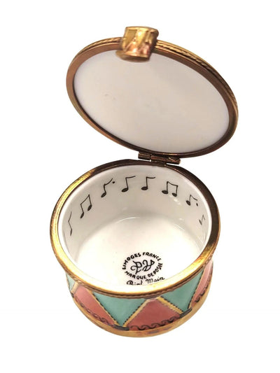 Christmas Drum PV Retired in 90s Limoges Box Porcelain Figurine-xmas-CH2P281
