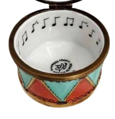 Christmas Drum PV Retired in 90s Limoges Box Porcelain Figurine-xmas-CH2P281